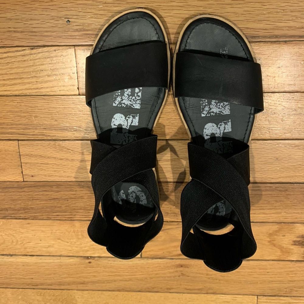 Sorel black Ella sandals
